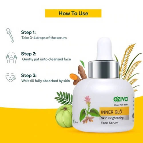 OZiva Plant Based Inner Glō Skin Brightening Face Serum